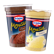 Dr. Oetker citroen, chocolade of vanille mousse 